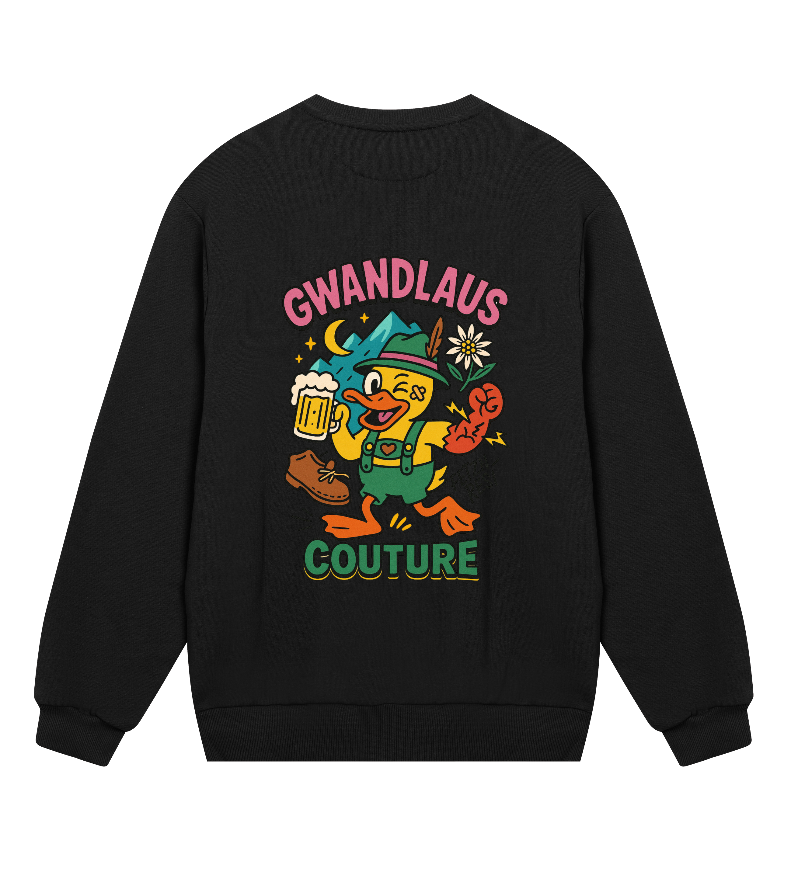 Mens Regular Sweatshirt Crazy Duck