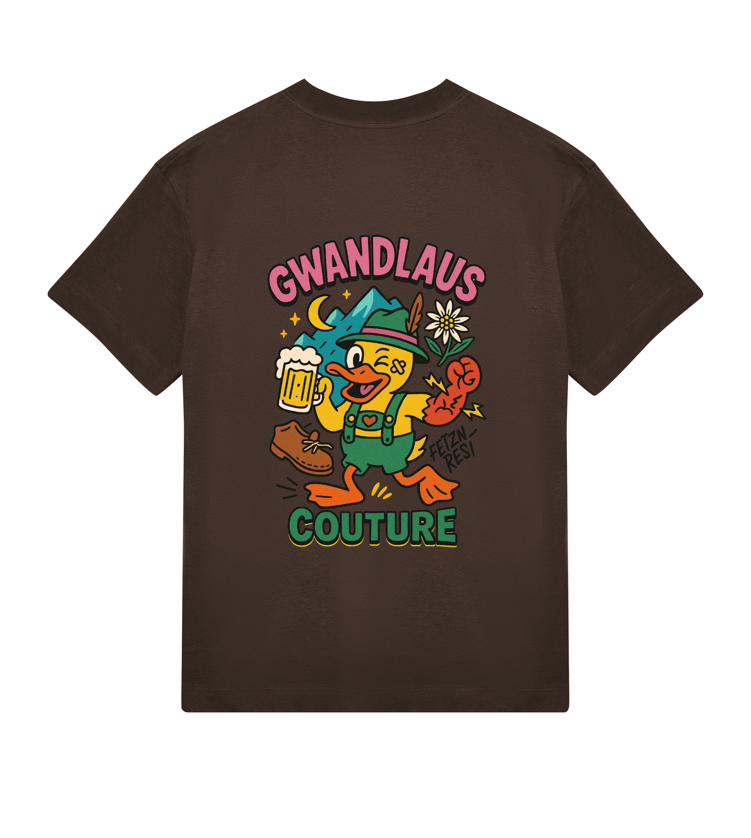 Mens Boxy Tee Crazy Duck