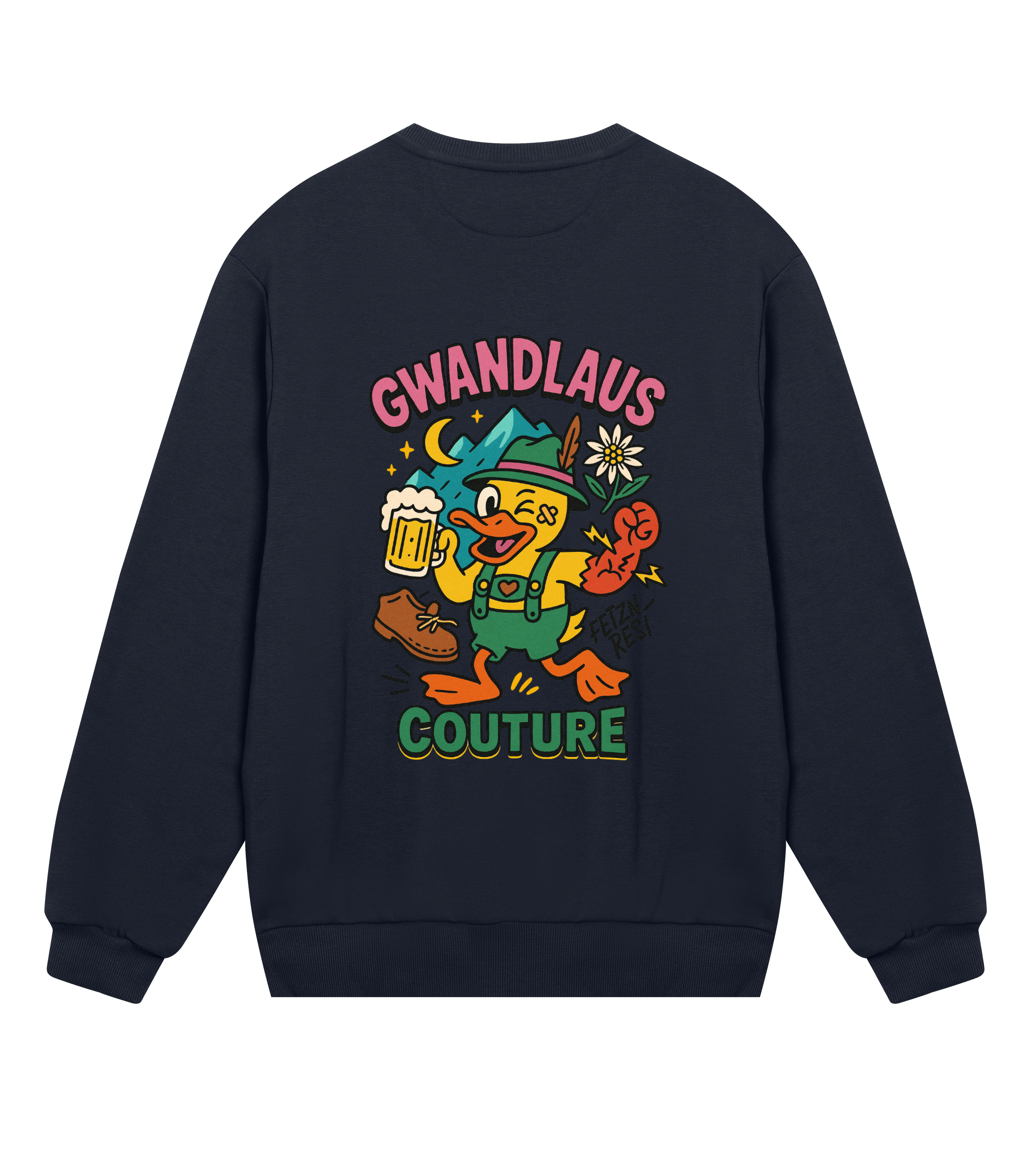 Mens Regular Sweatshirt Crazy Duck