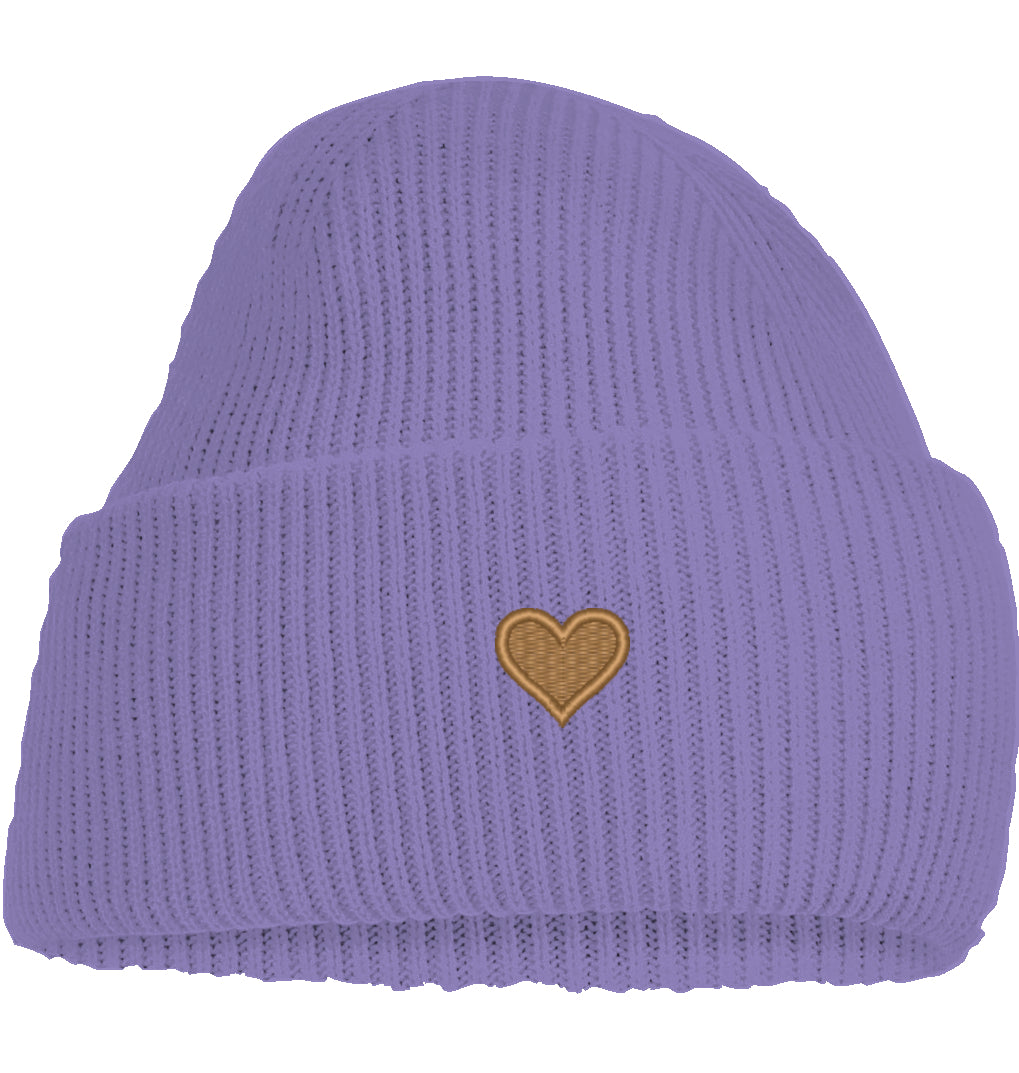 Herz aus Gold - Deep Cuffed Beanie