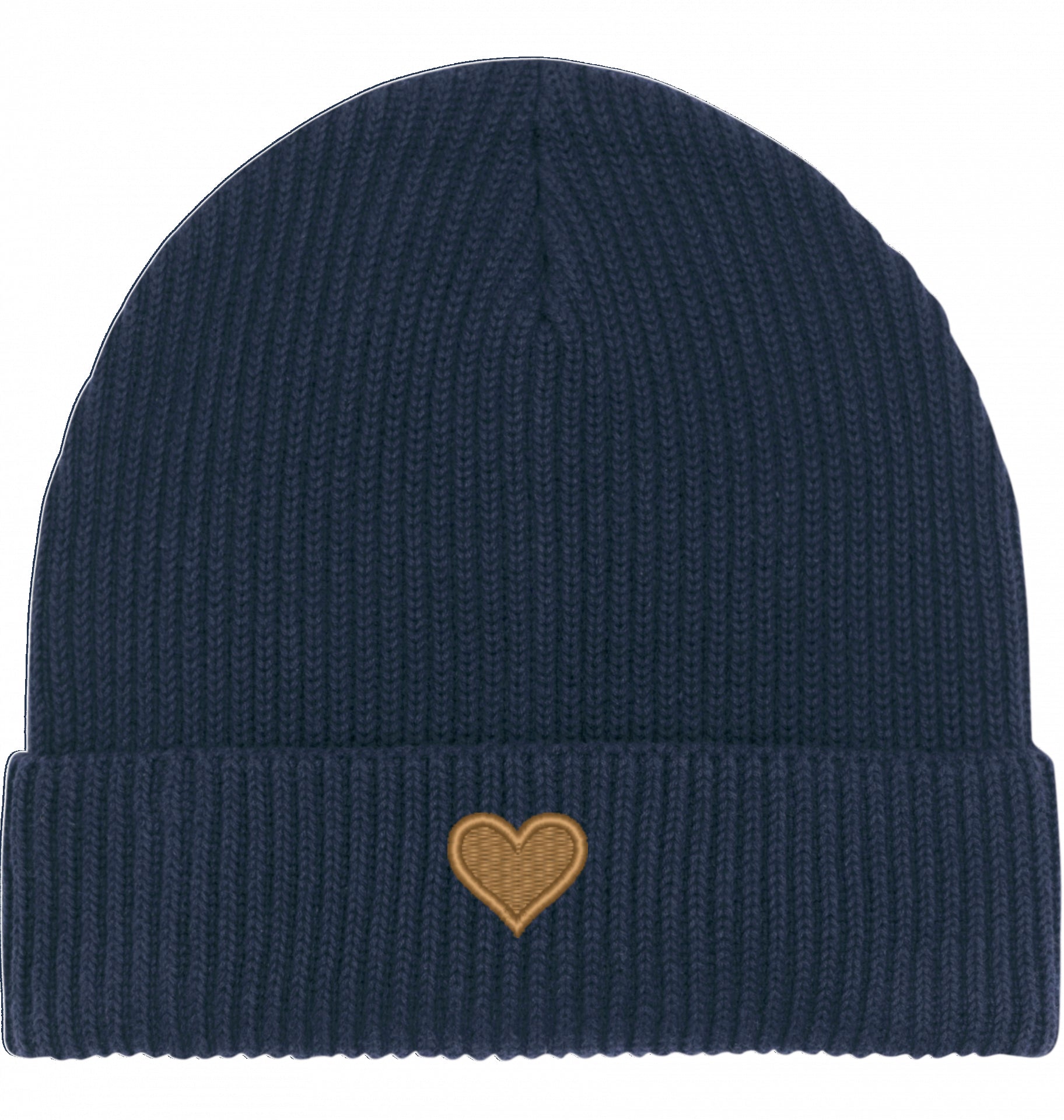 Herz aus Gold - Fisherman-Beanie