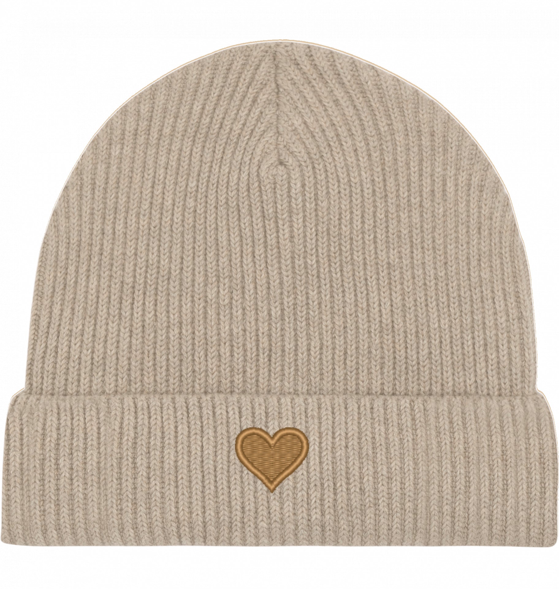Herz aus Gold - Fisherman-Beanie