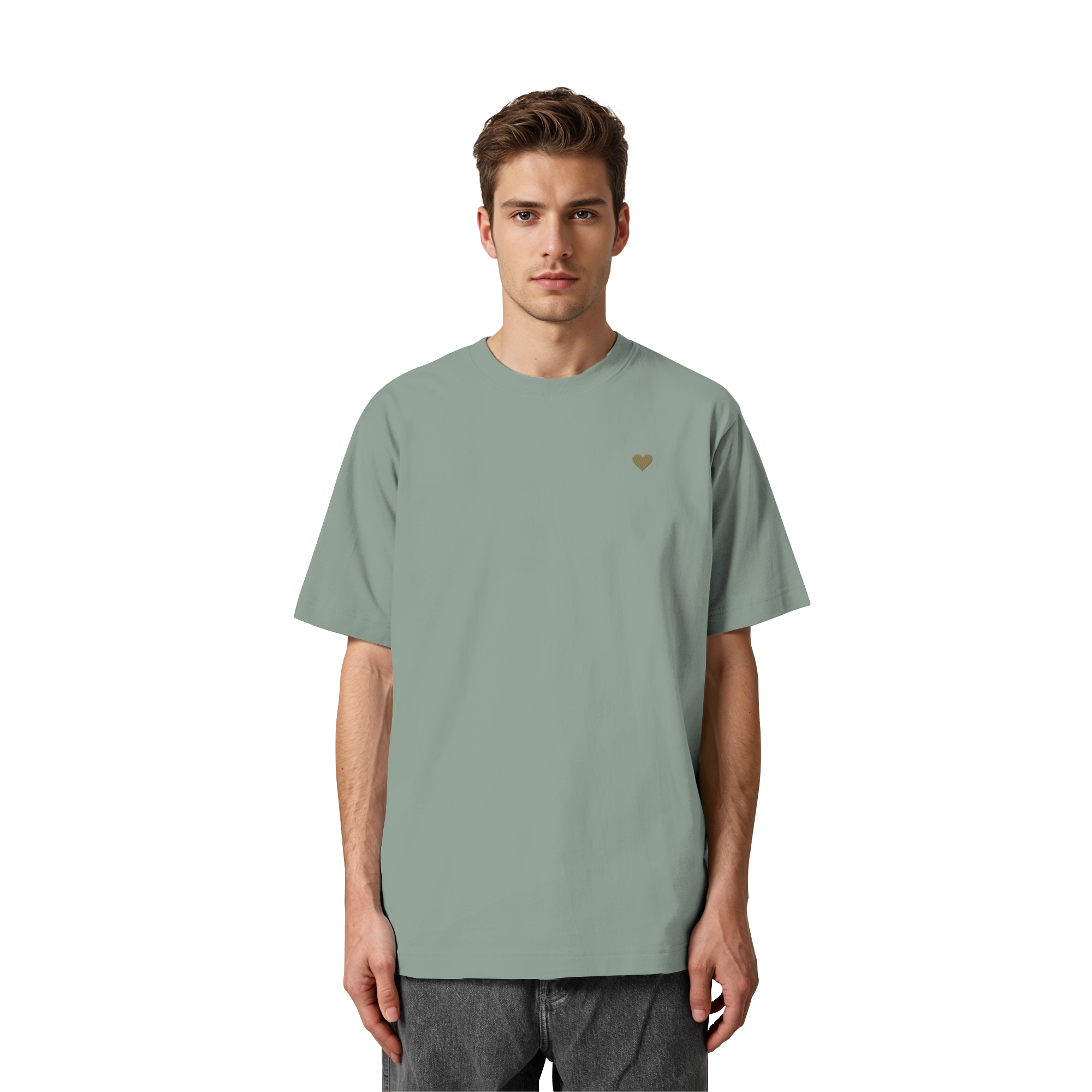 Heavy Oversized Shirt - Herz aus Gold