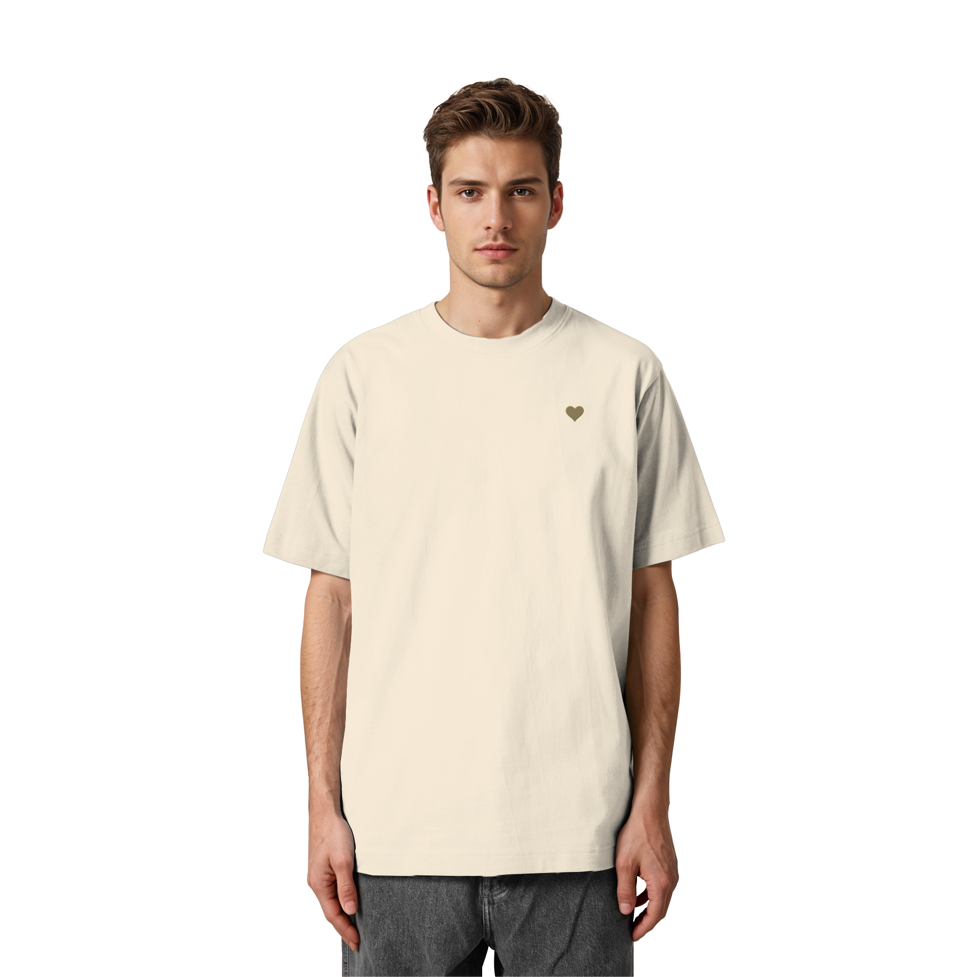 Heavy Oversized Shirt - Herz aus Gold