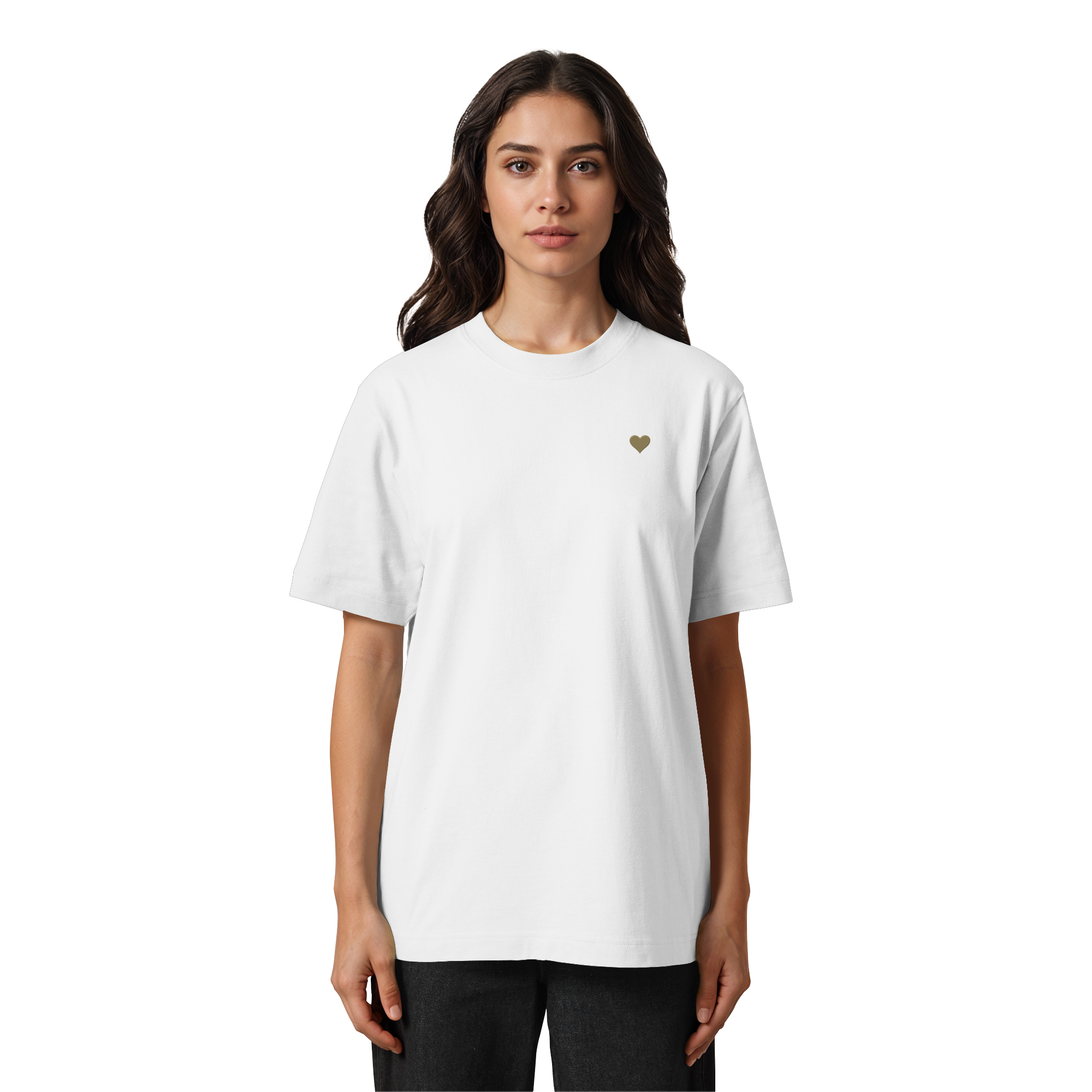 Heavy Oversized Shirt - Herz aus Gold