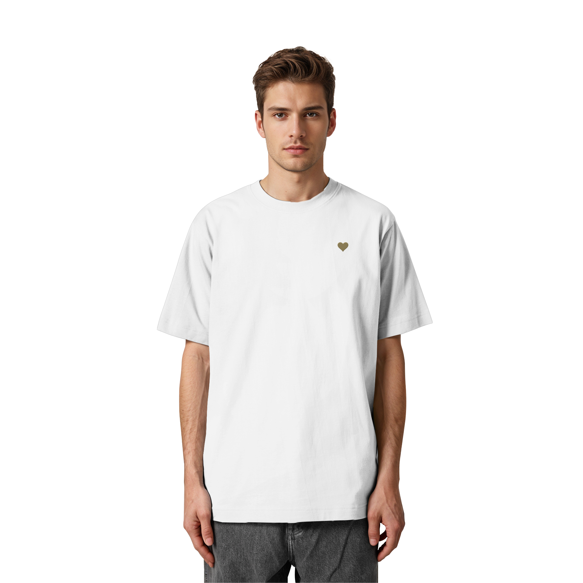 Heavy Oversized Shirt - Herz aus Gold