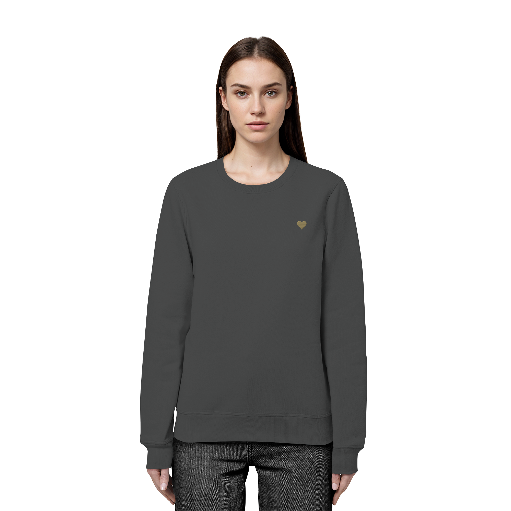 Basic Unisex Sweatshirt - Herz aus Gold