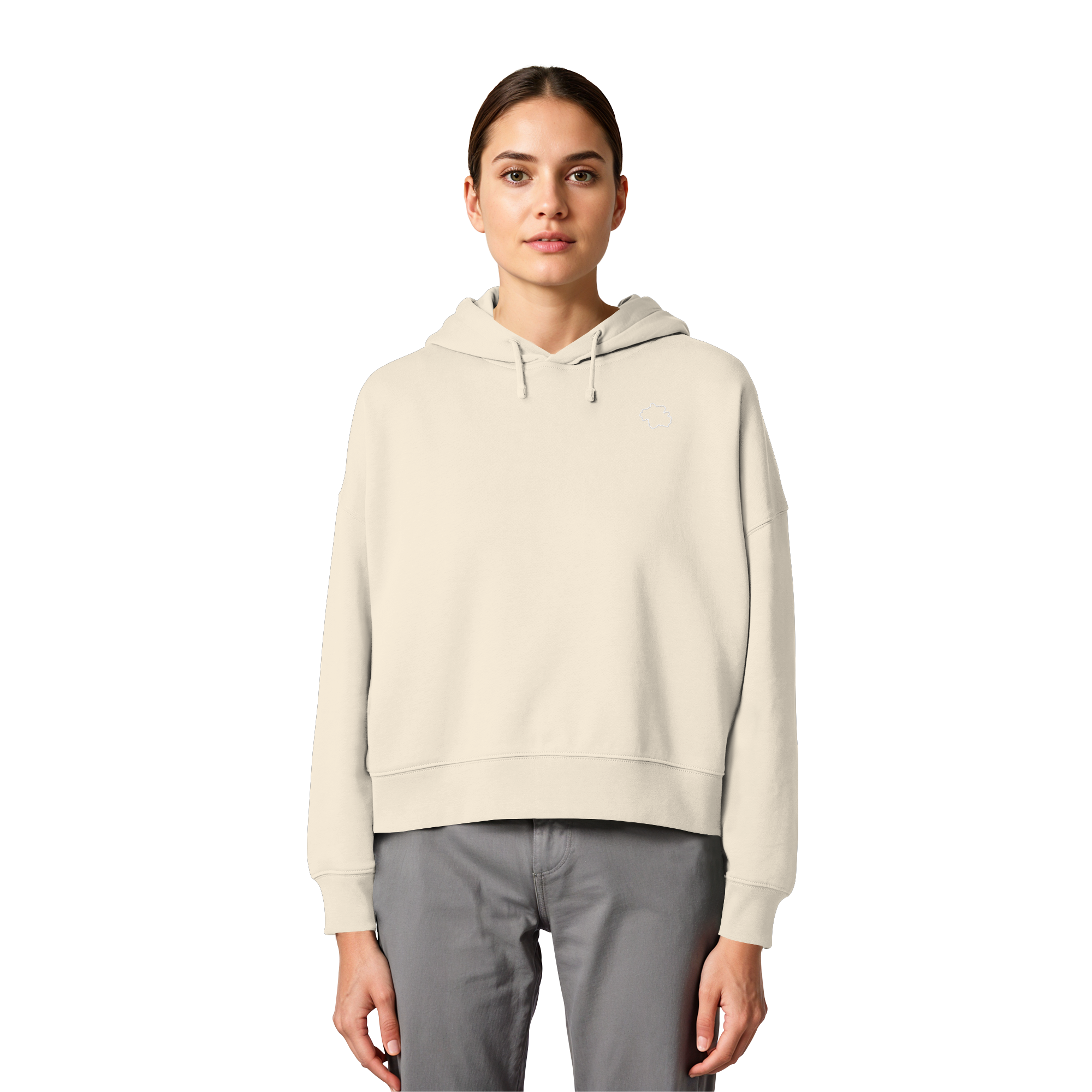Womens Organic Boxcut Hoodie - München Stick