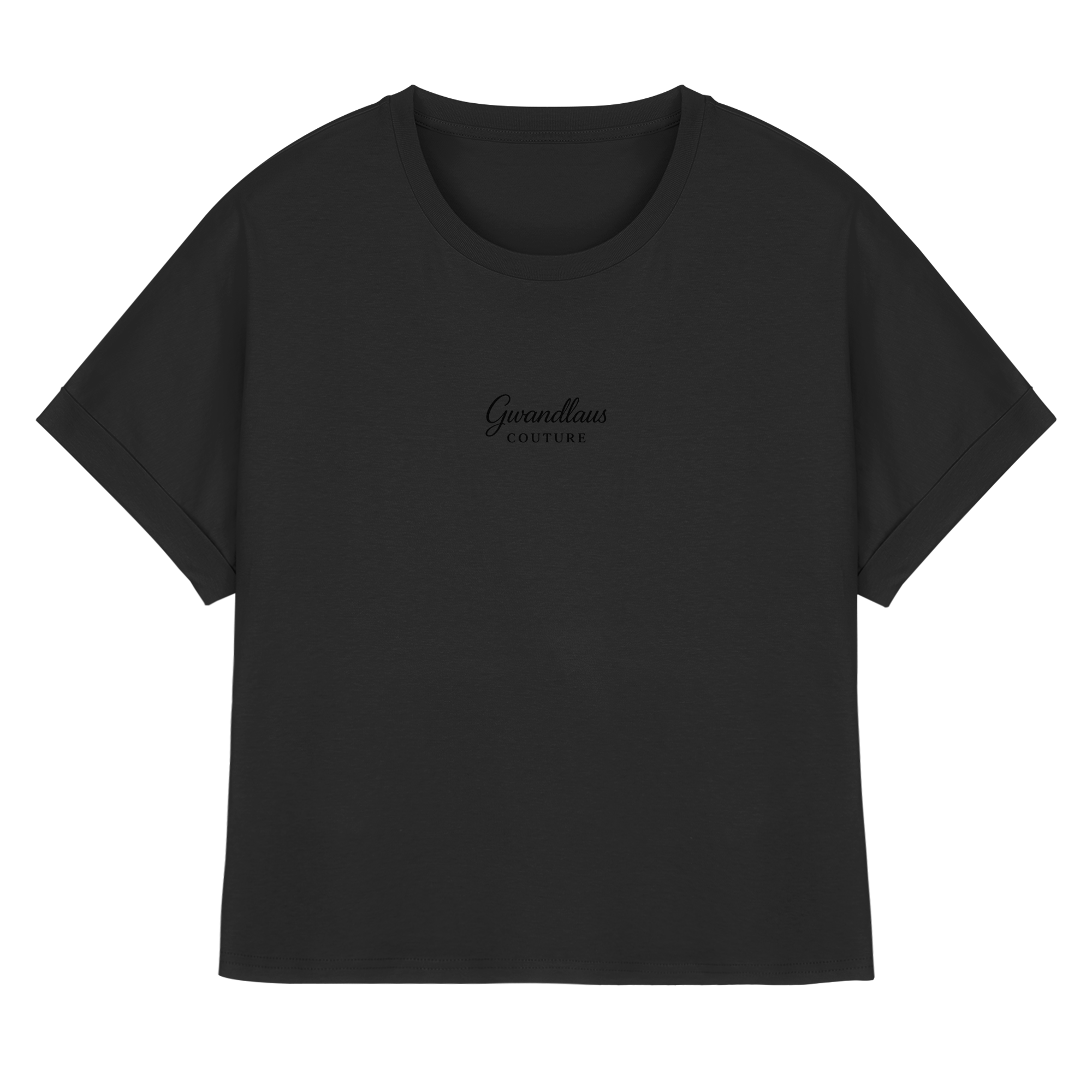 Crazy Duck - Womens Organic Rolled Sleeves T-Shirt