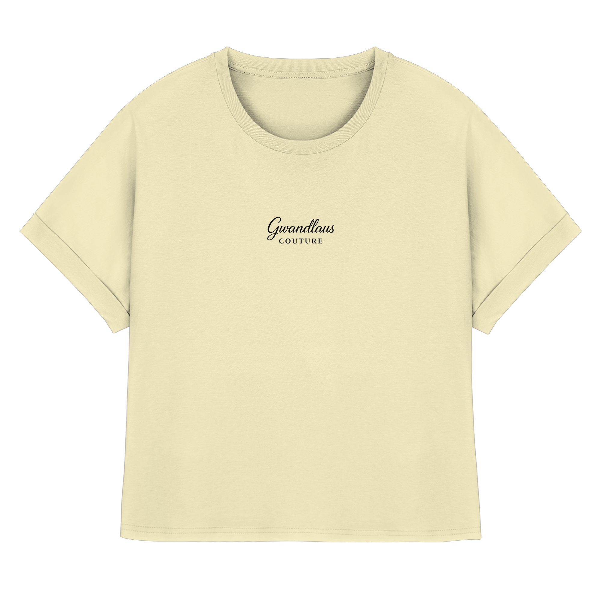 Crazy Duck - Womens Organic Rolled Sleeves T-Shirt