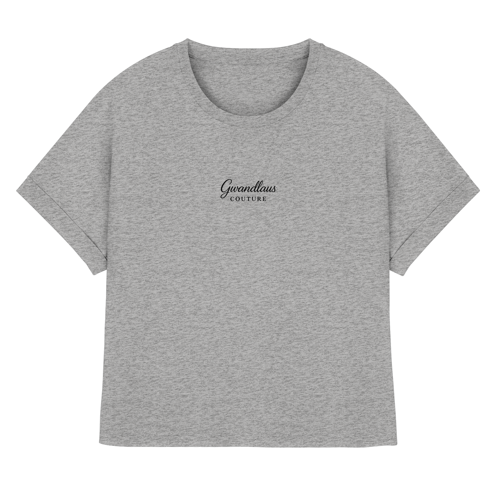 Crazy Duck - Womens Organic Rolled Sleeves T-Shirt