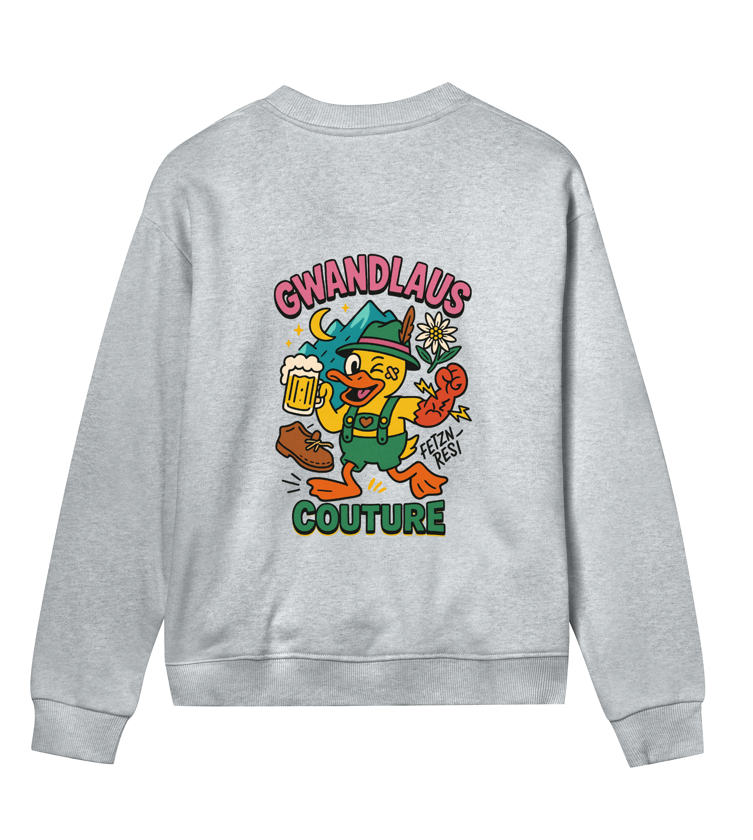 Womens Regular Sweatshirt Crazy Duck