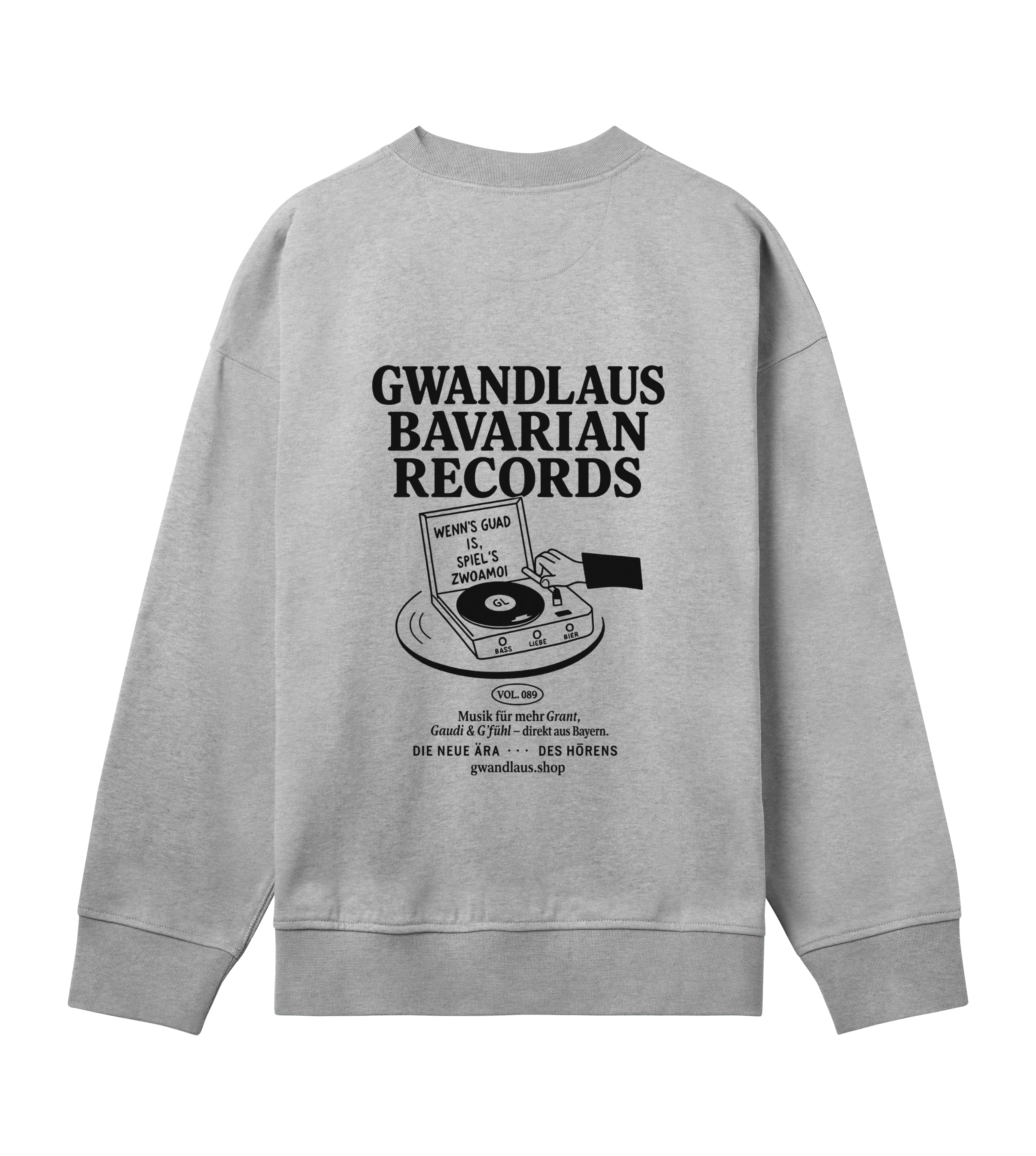 Mens Boxy Sweatshirt Bavarian Records