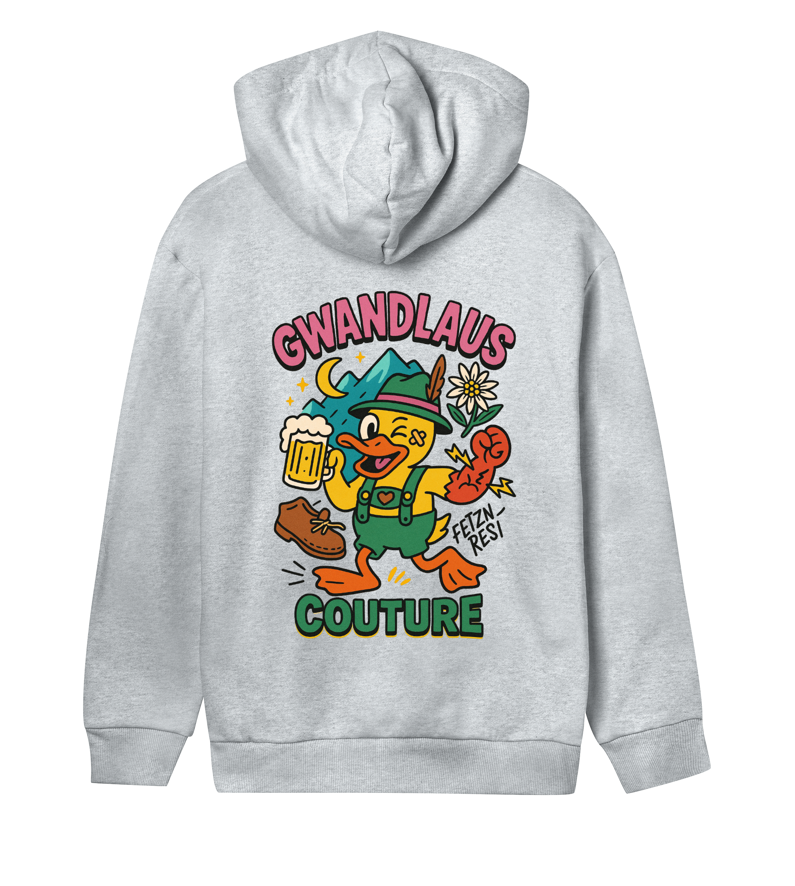 Womens Regular Hoodie Crazy Duck