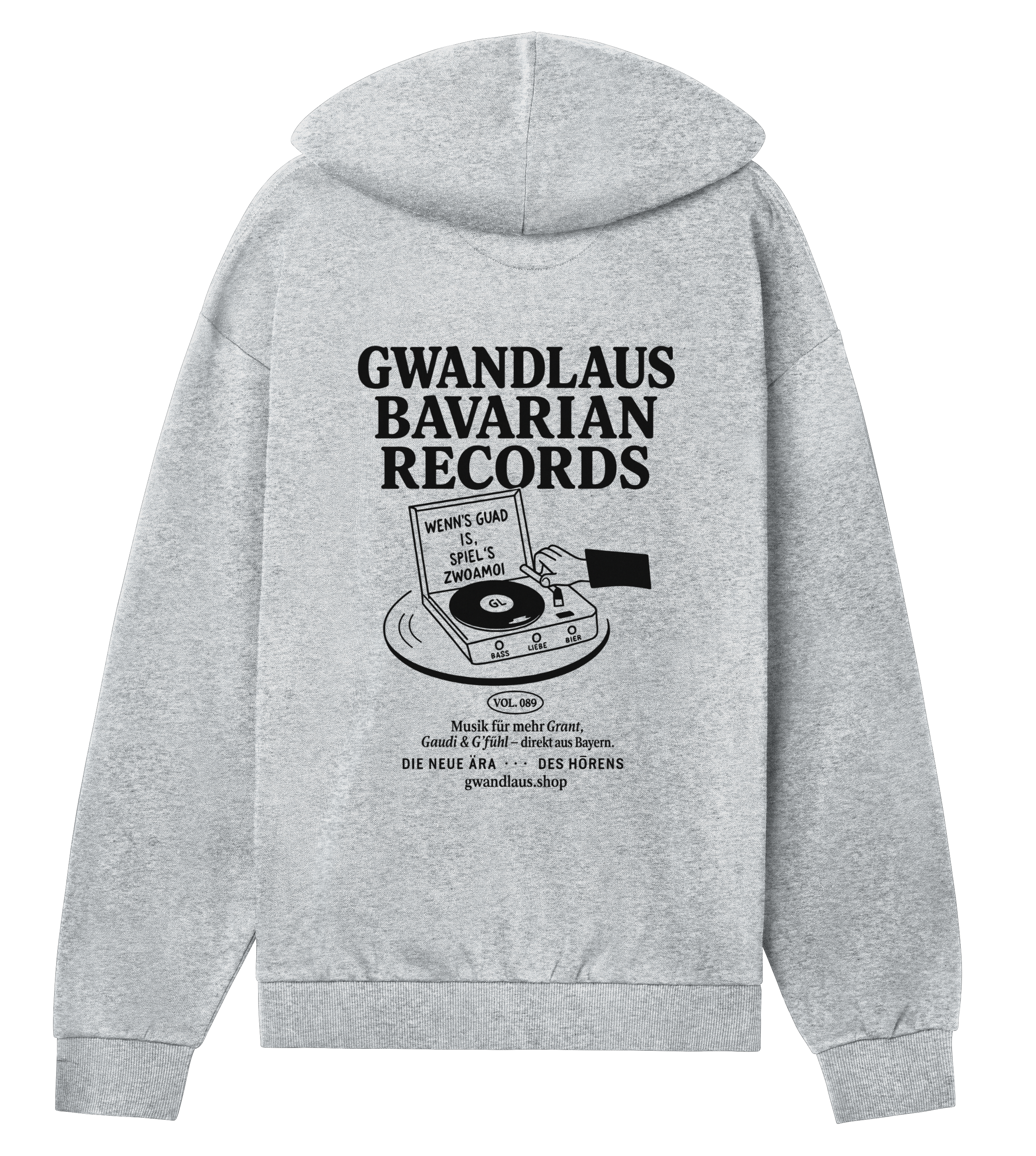 Mens Regular Zip Hoodie Bavarian Records