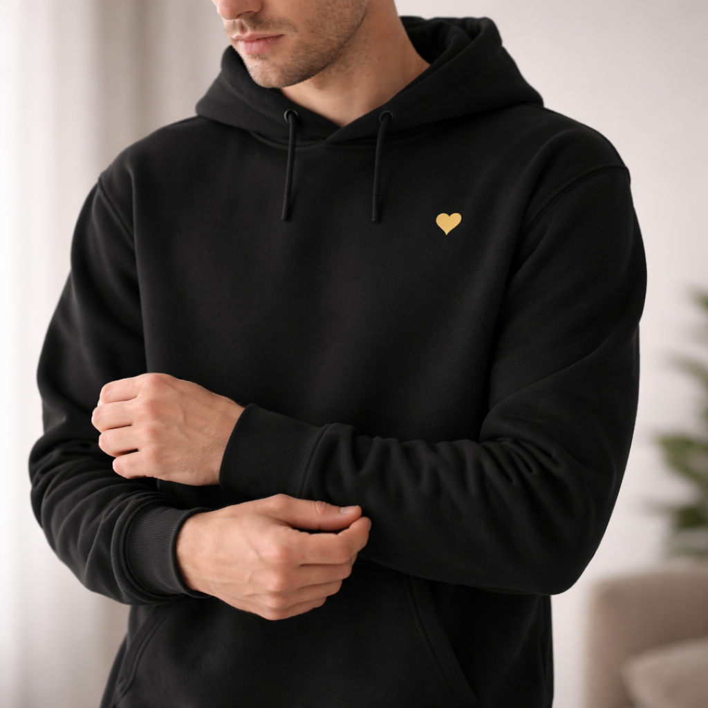 Hoodie - Herz aus Gold