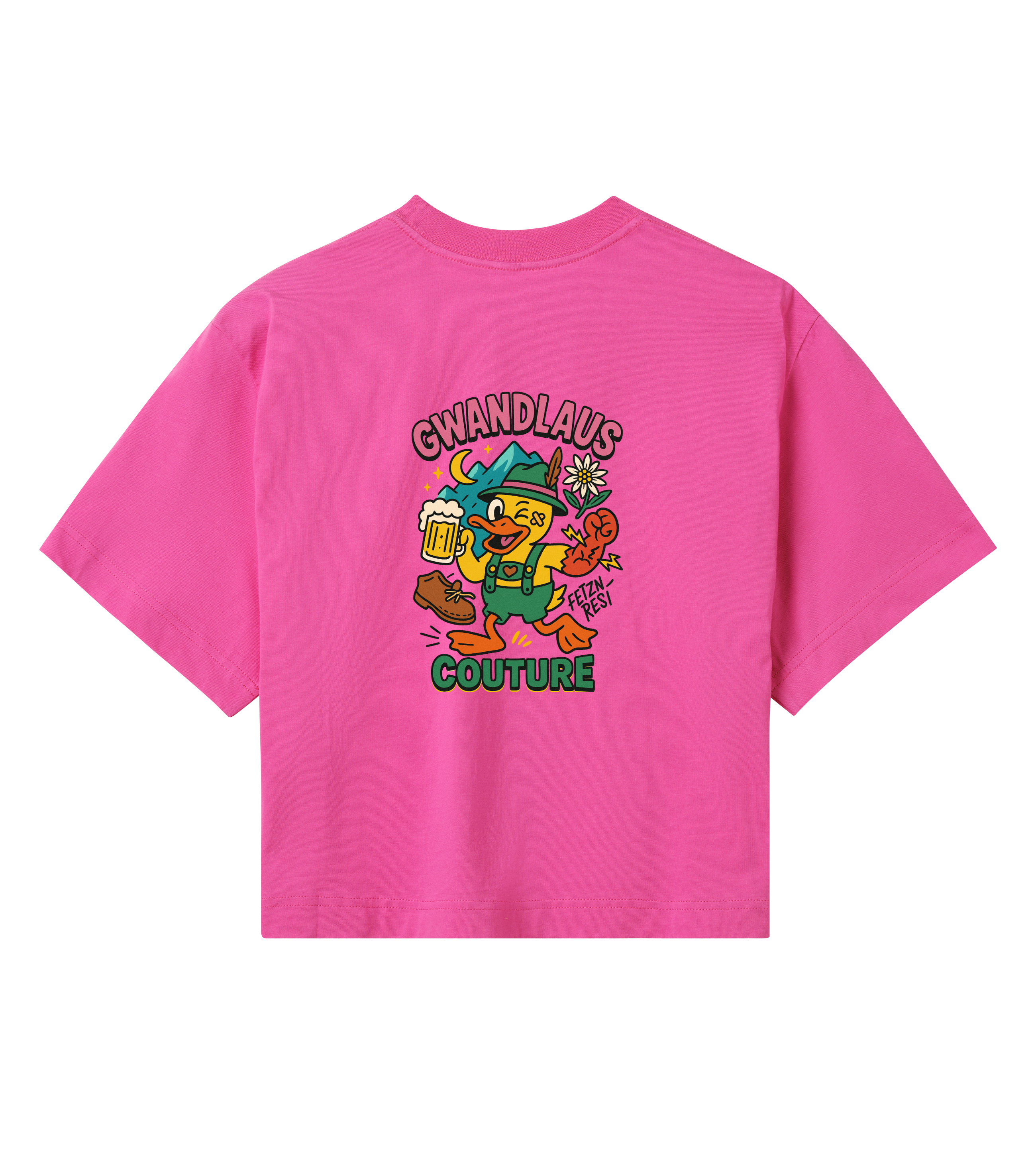 Womens Crop Top Crazy Duck