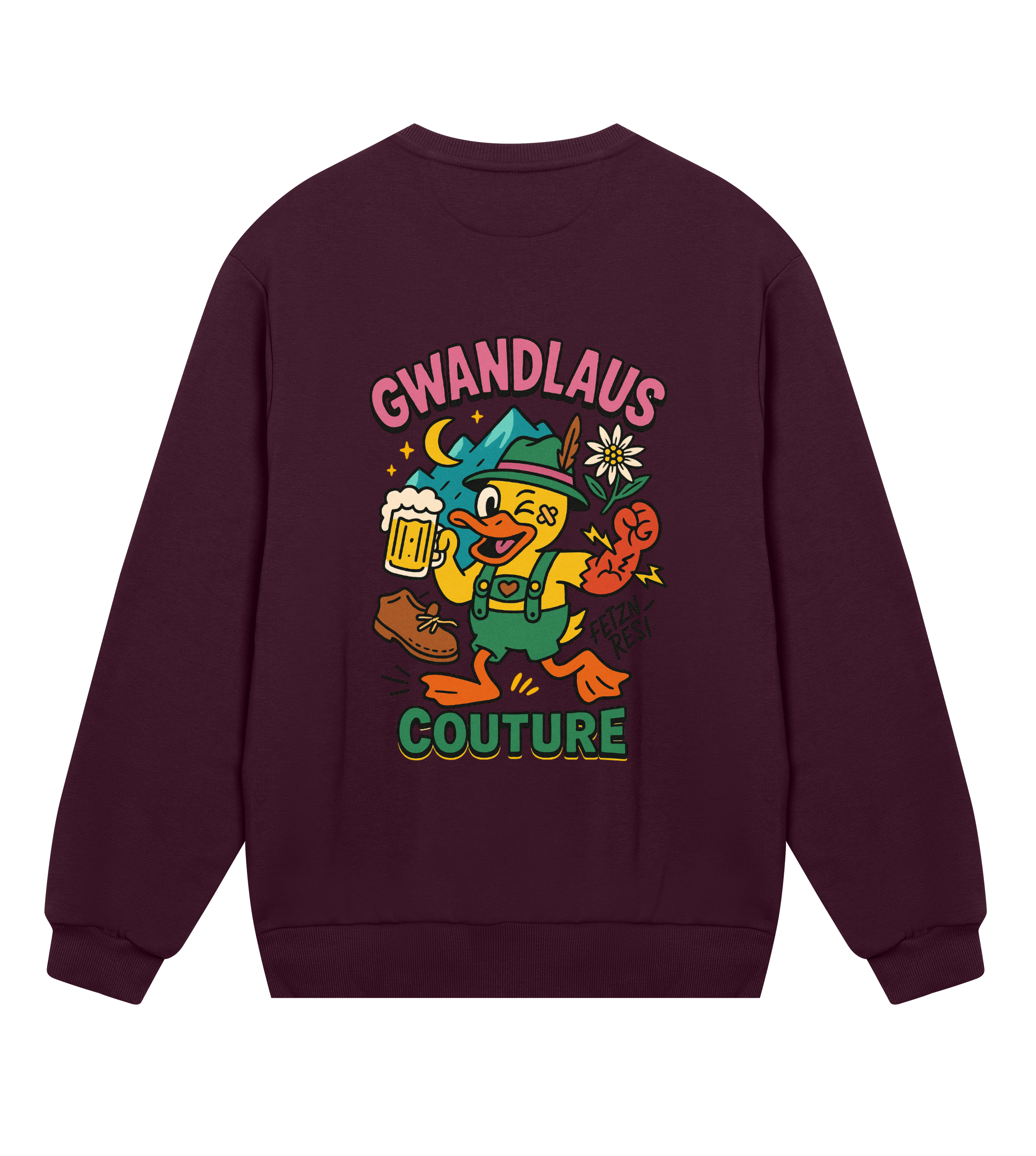 Mens Regular Sweatshirt Crazy Duck