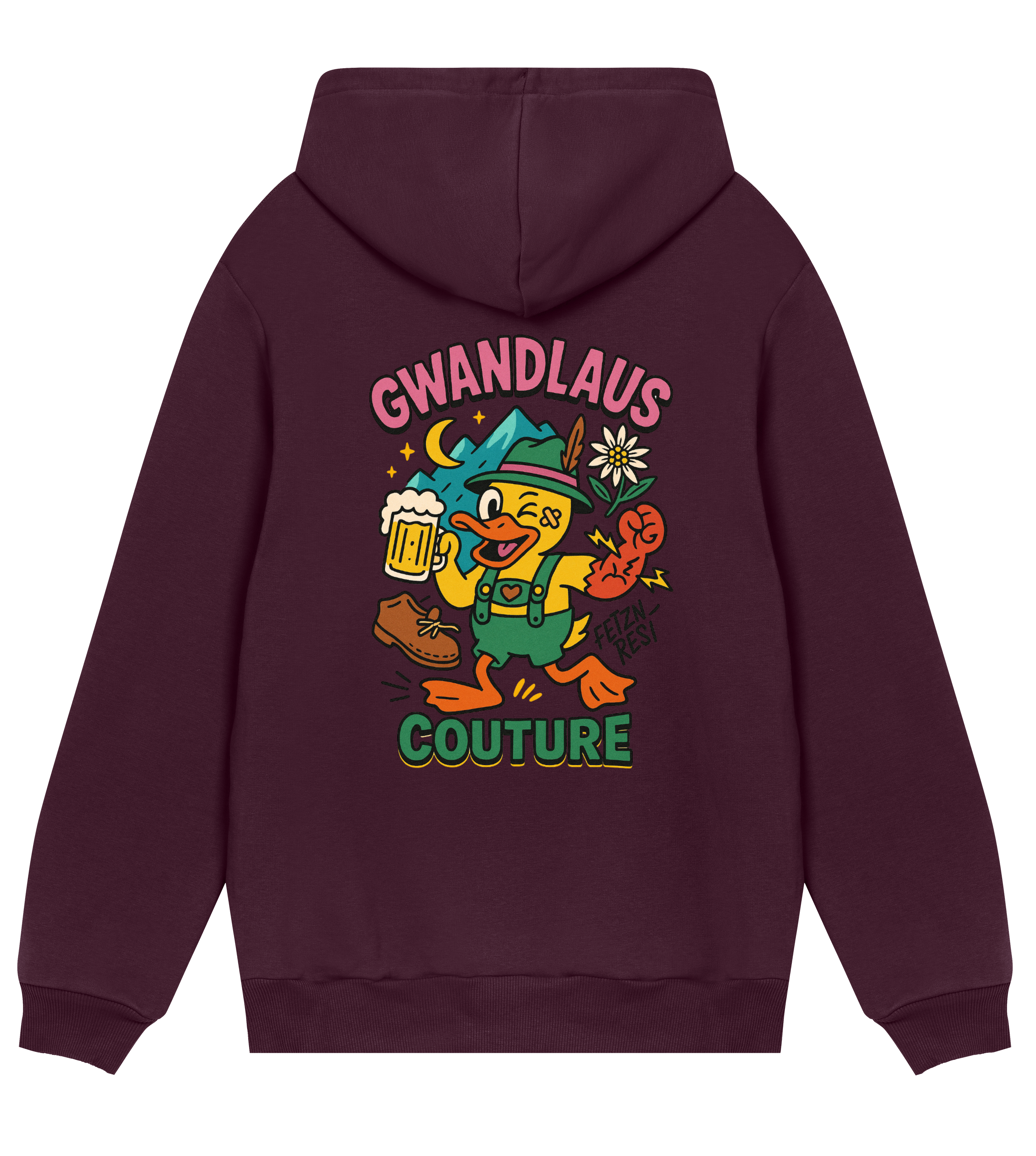 Mens Regular Hoodie Crazy Duck