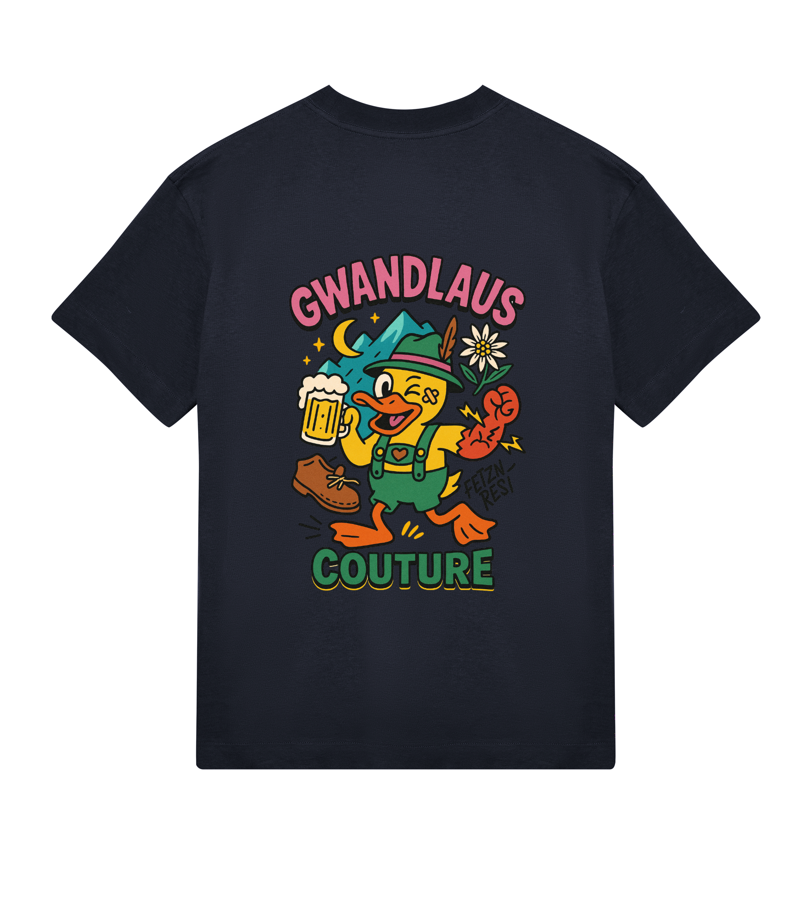 Mens Boxy Tee Crazy Duck