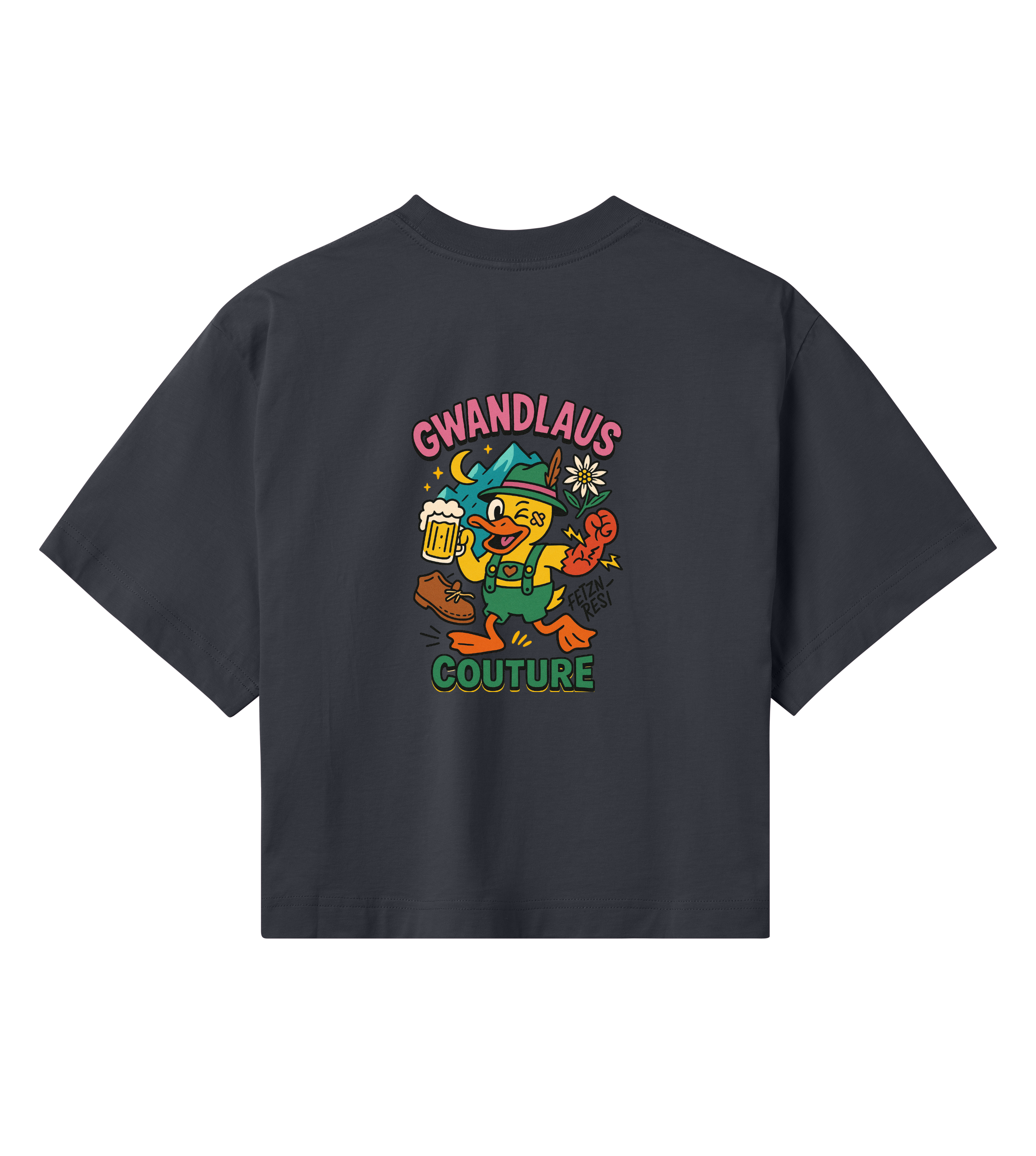 Womens Crop Top Crazy Duck