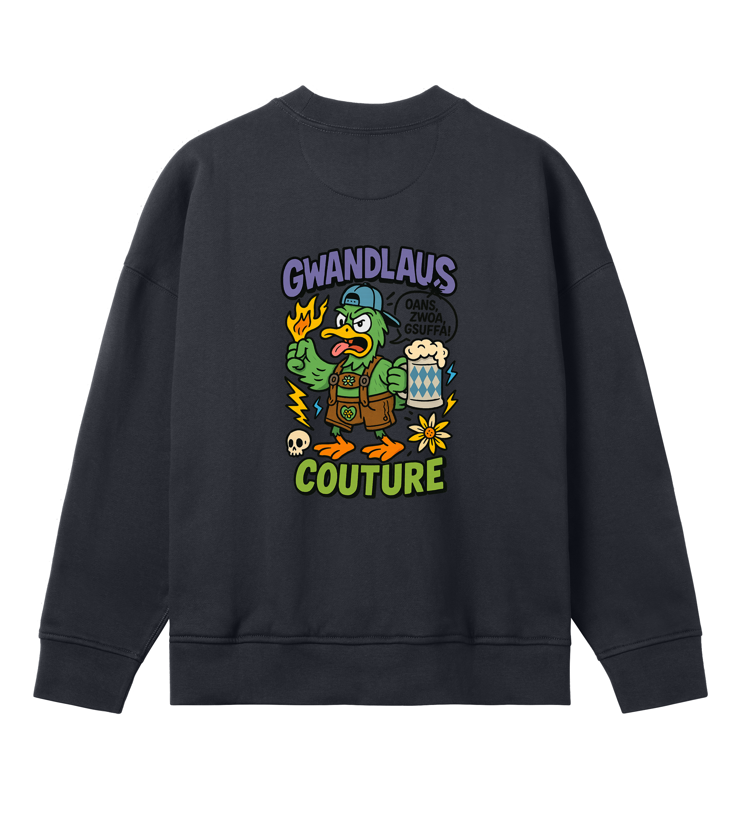 Womens Oversized Sweatshrit ENTE süß-sauer