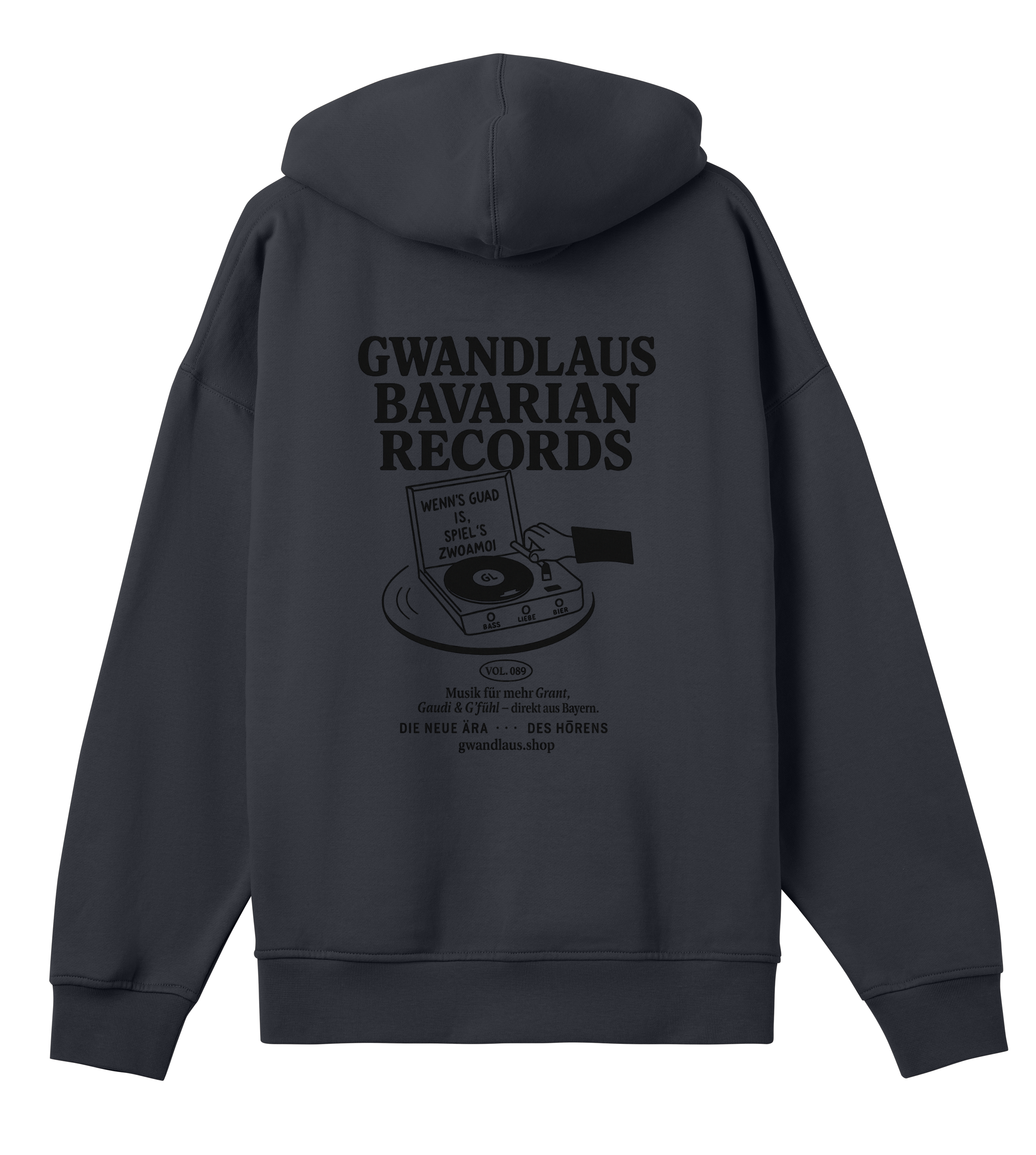 Mens Boxy Hoodie Bavarian Records