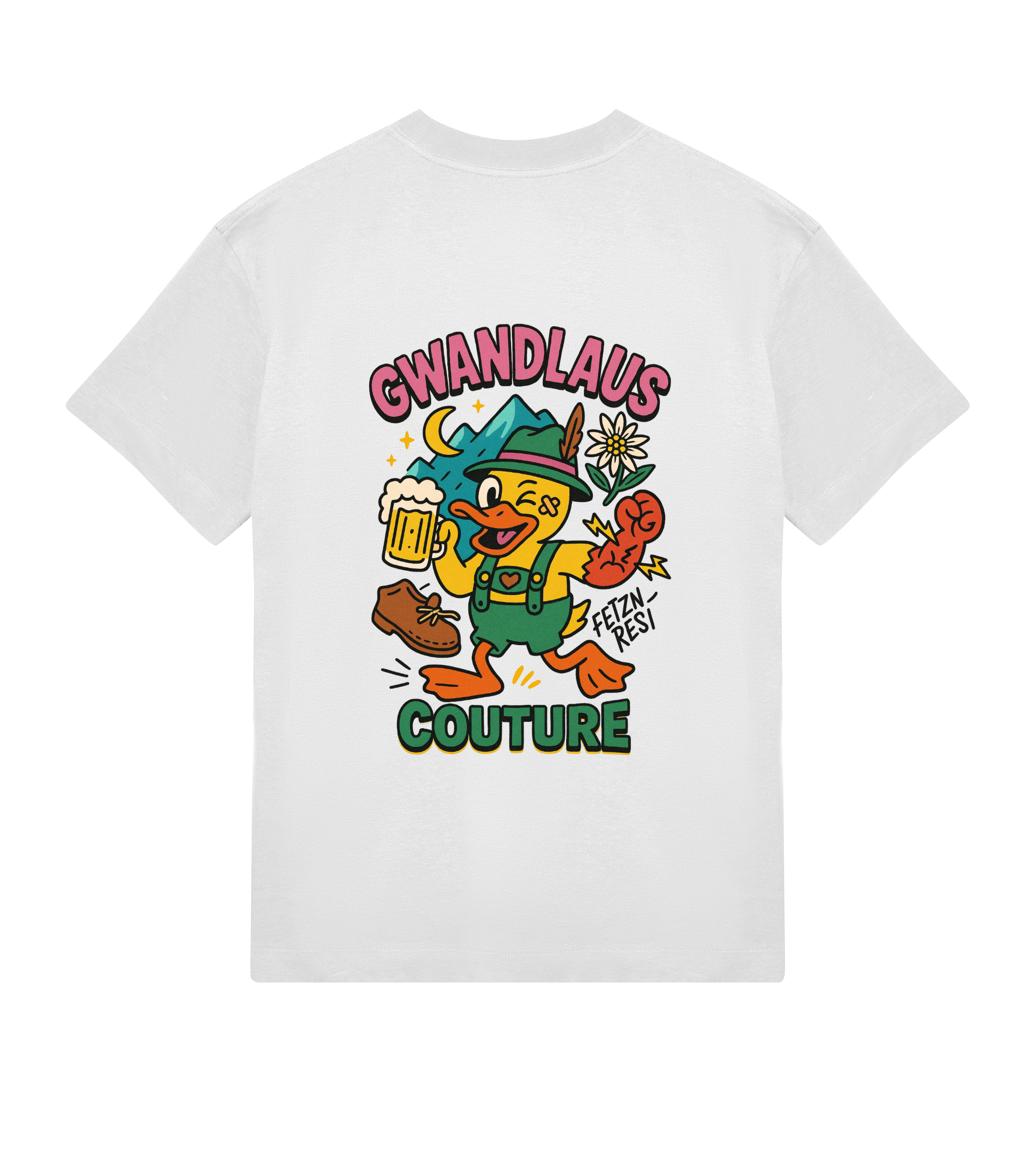 Mens Boxy Tee Crazy Duck