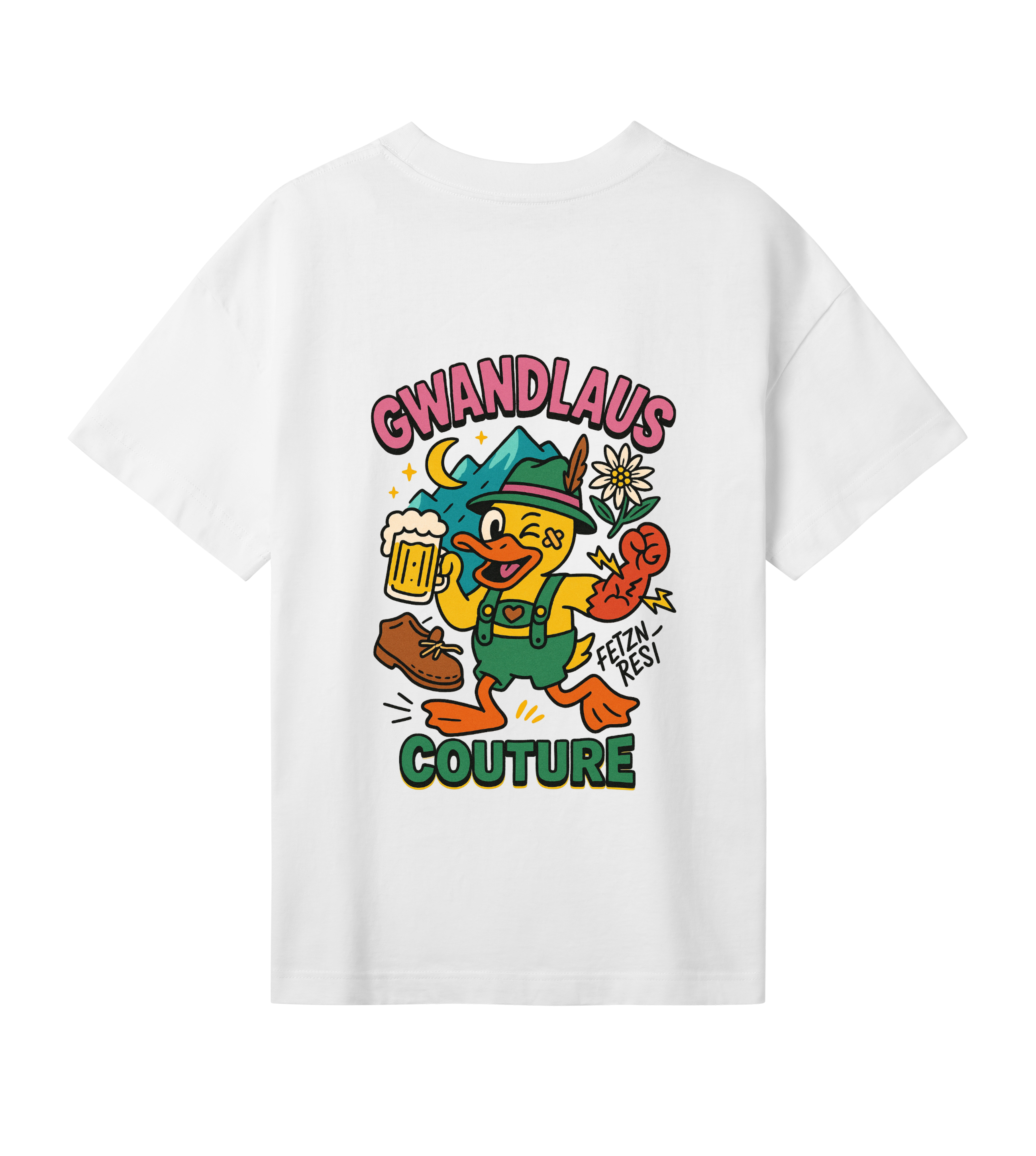 Womens Oversized Tee Crazy Duck