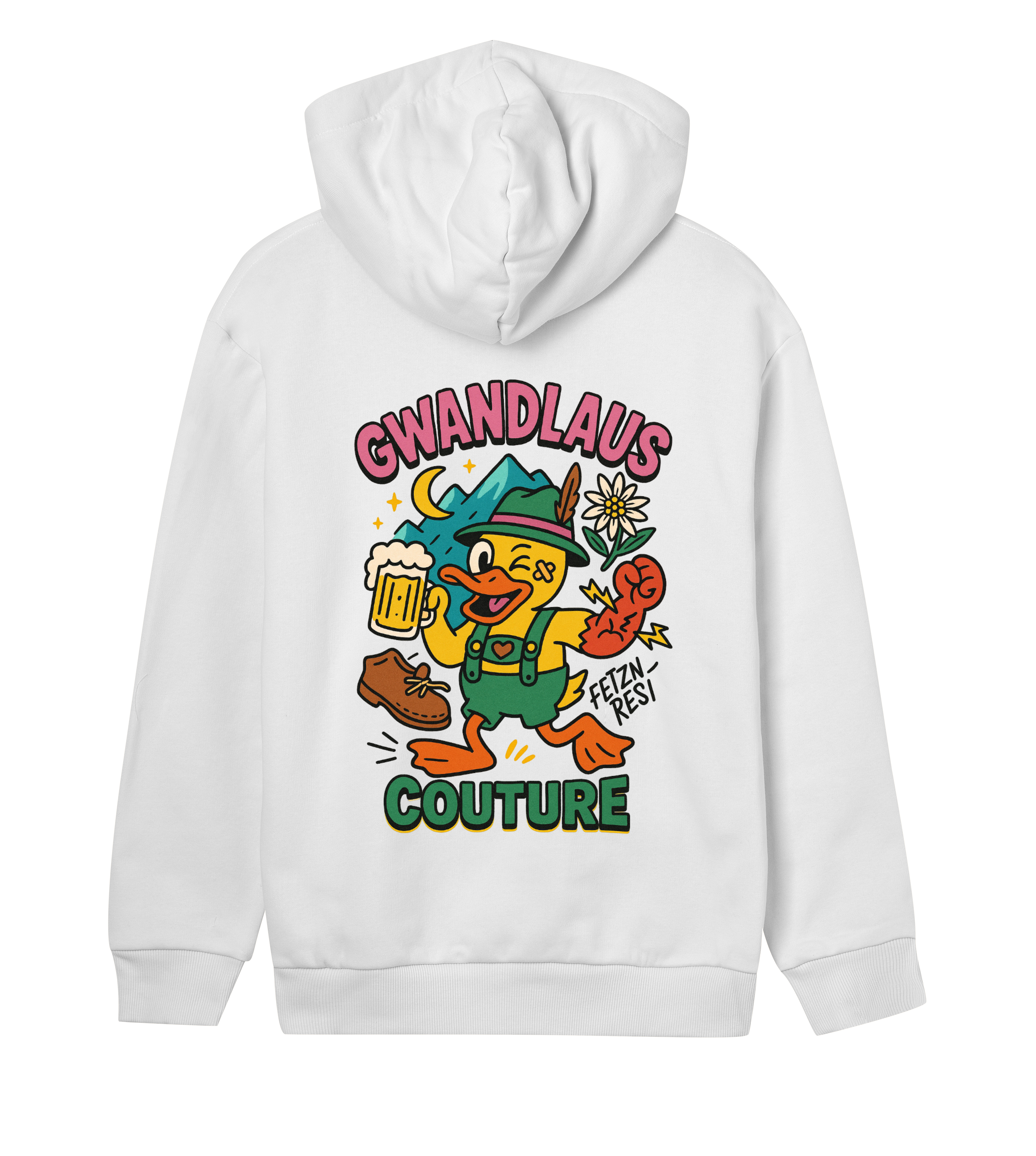 Womens Regular Hoodie Crazy Duck