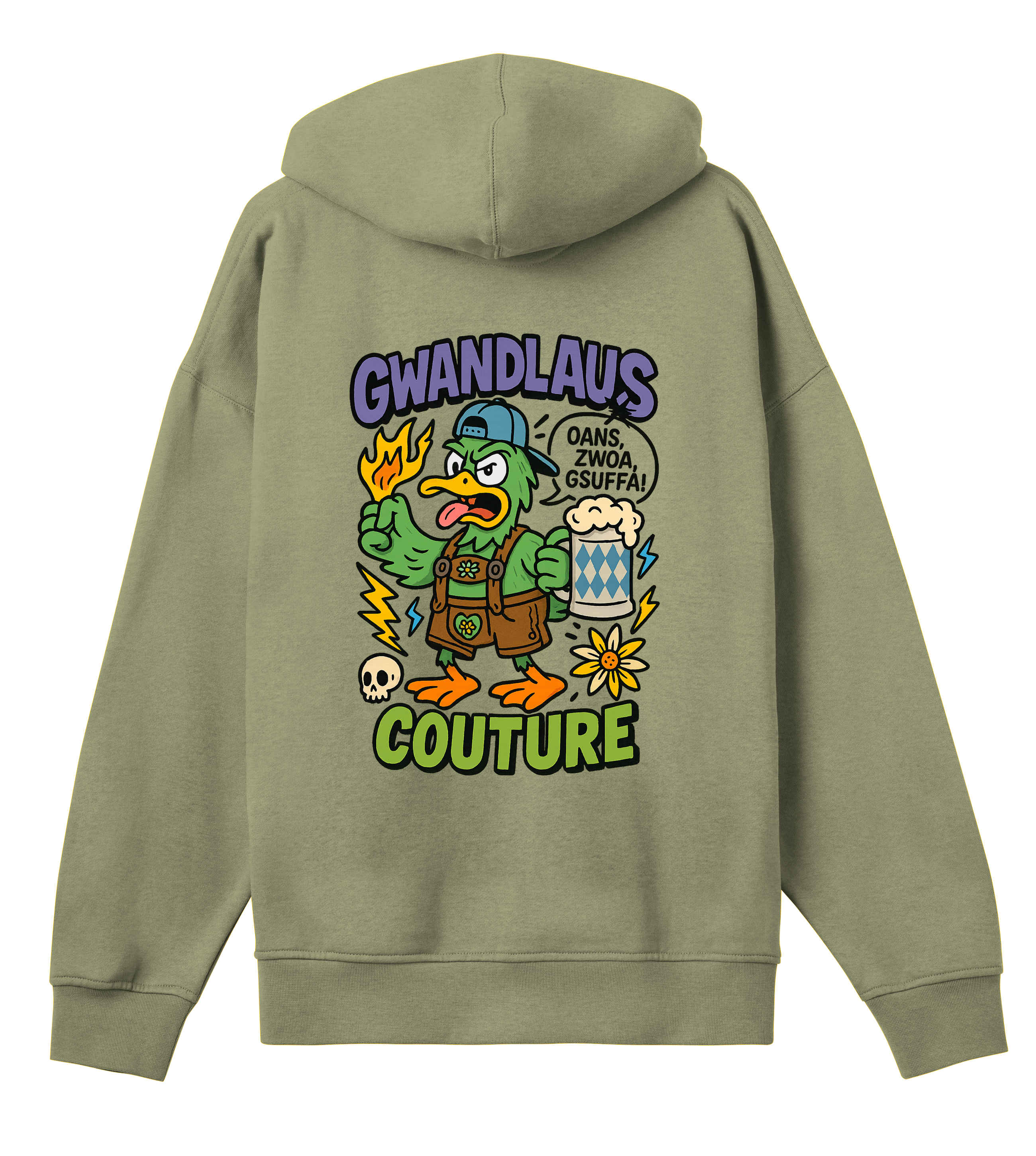 Mens Boxy Hoodie ENTE süß-sauer