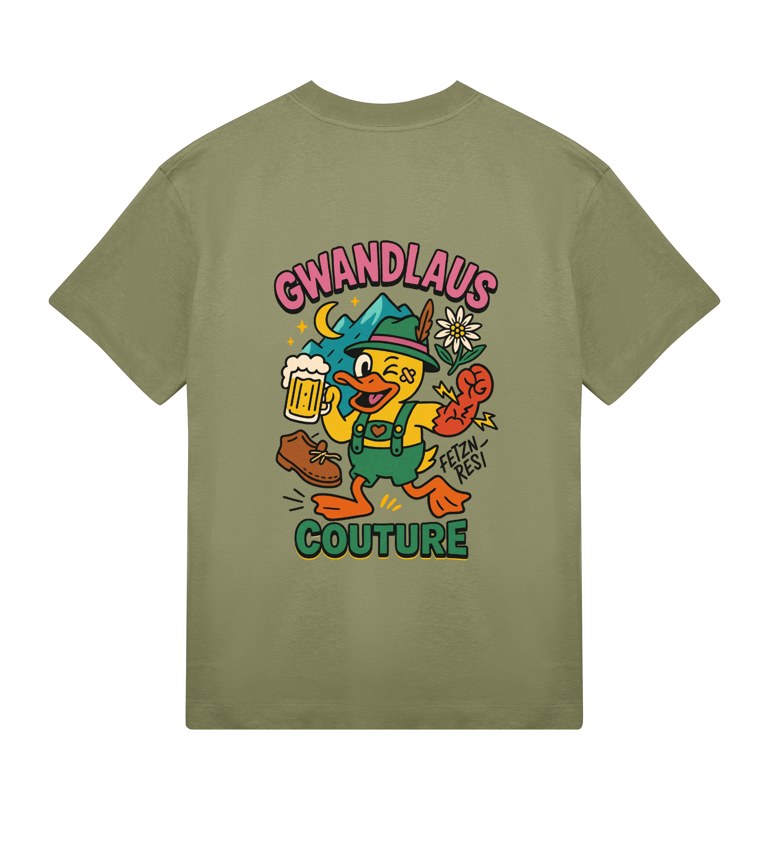 Mens Boxy Tee Crazy Duck