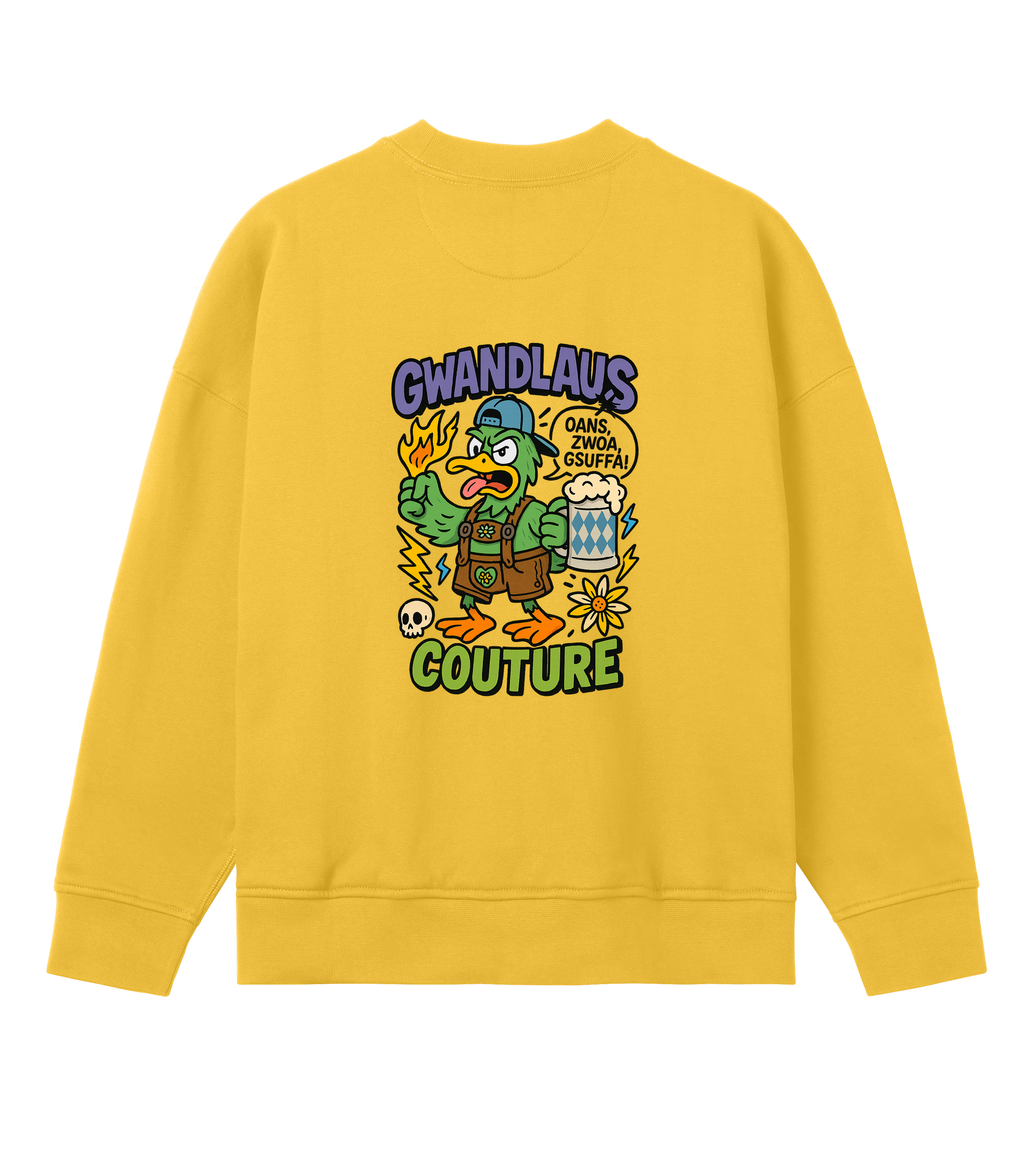 Womens Oversized Sweatshrit ENTE süß-sauer