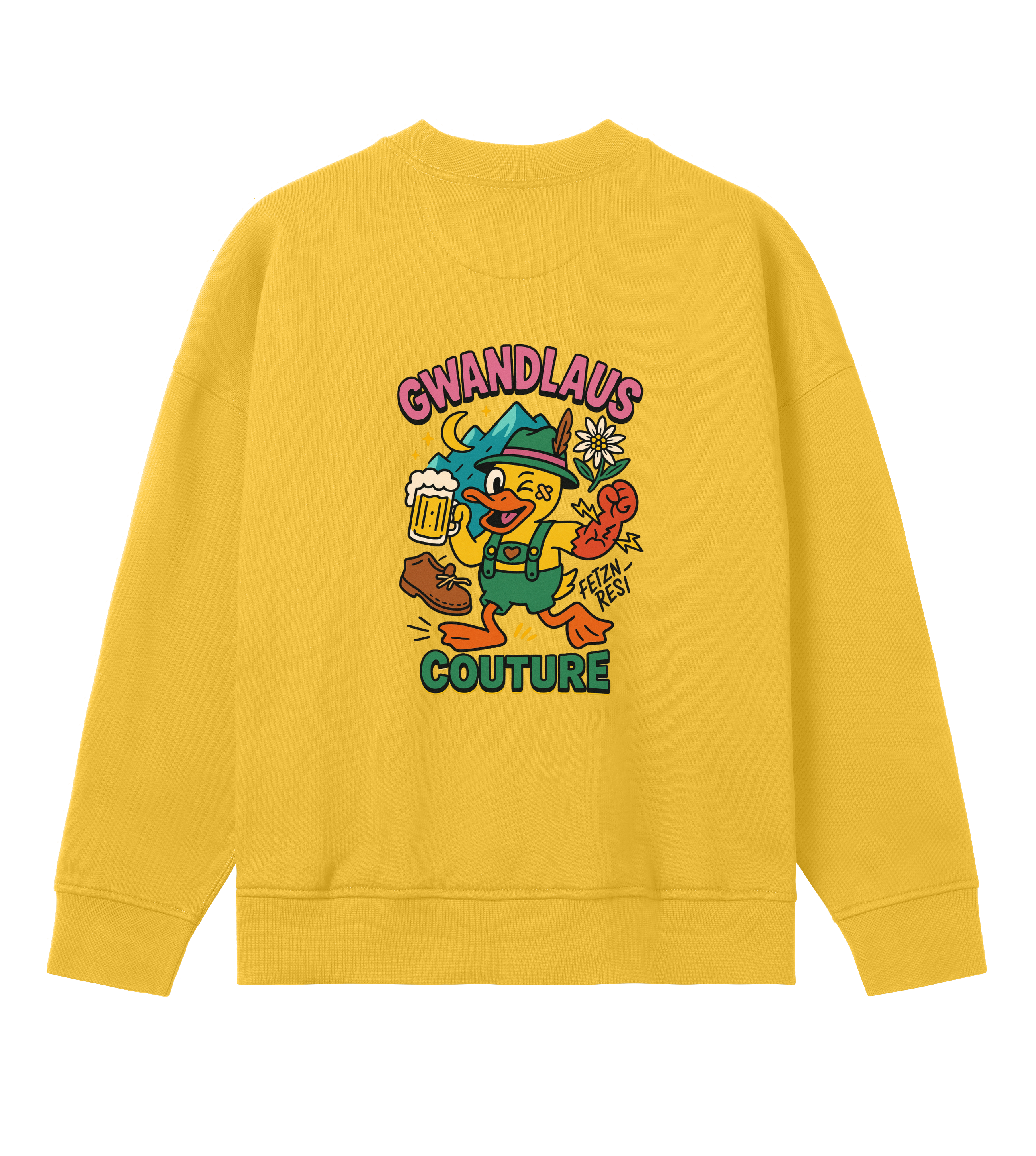 Womens Oversized Sweatshirt Crazy Duck