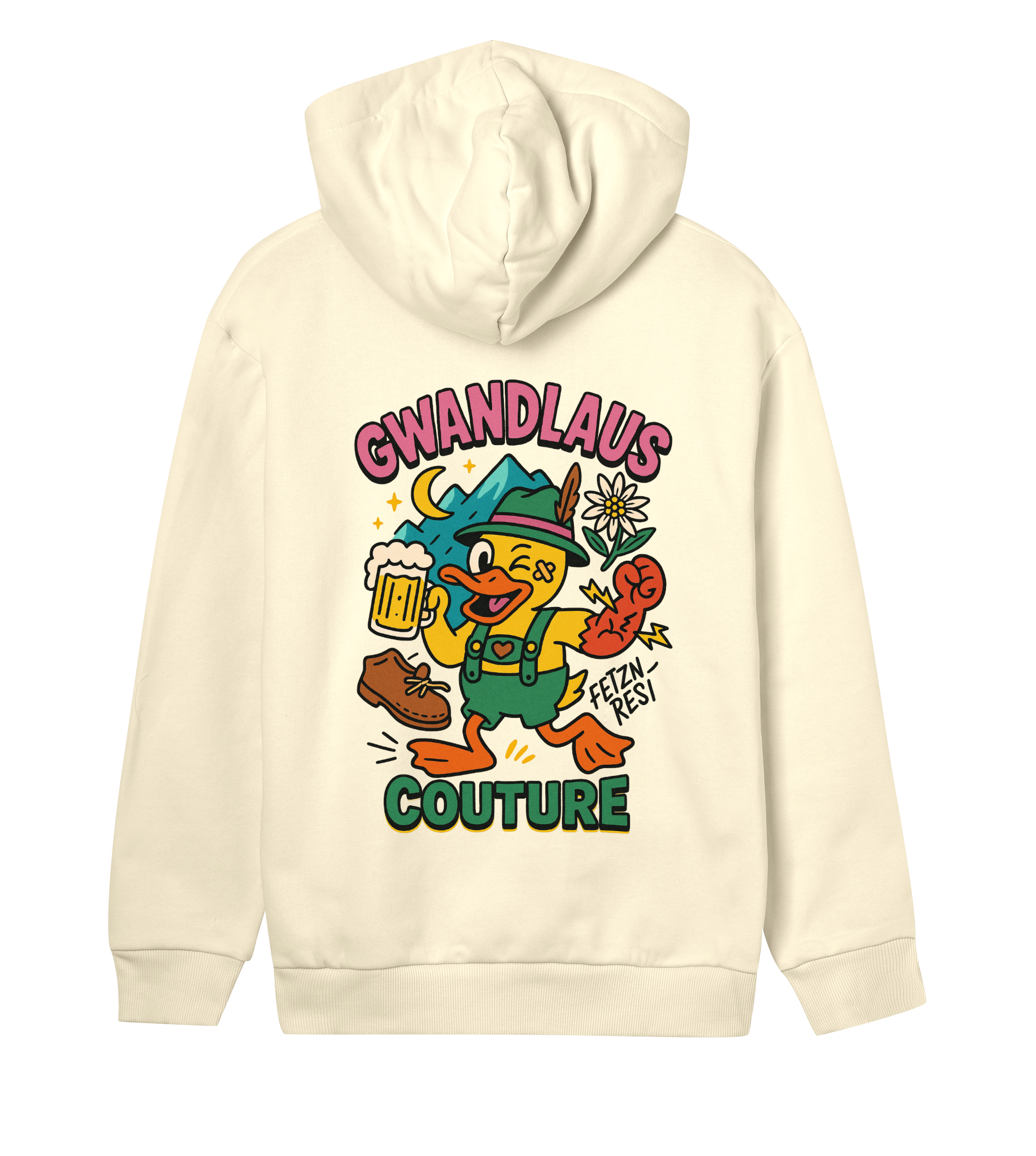 Womens Regular Hoodie Crazy Duck