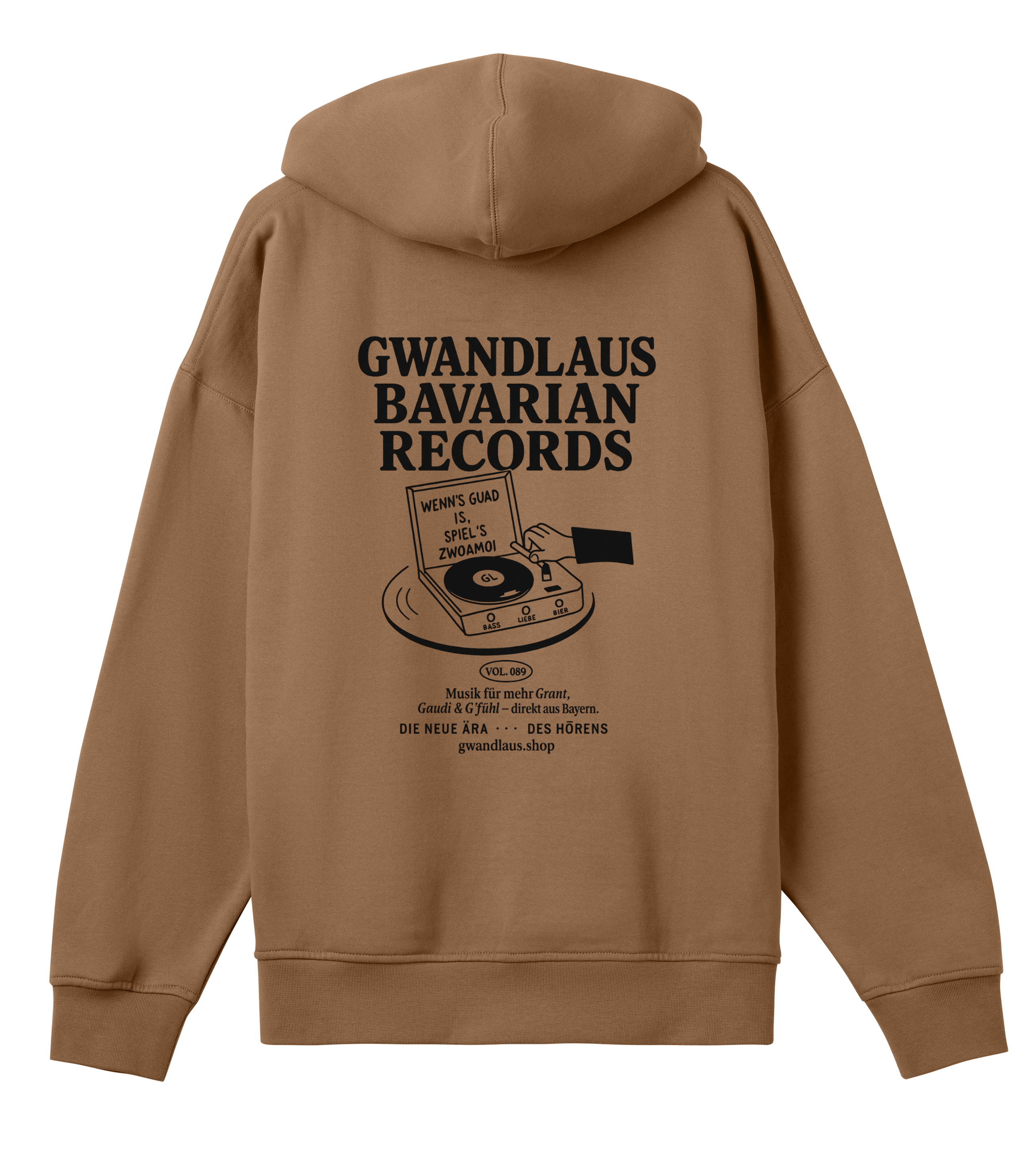 Mens Boxy Hoodie Bavarian Records