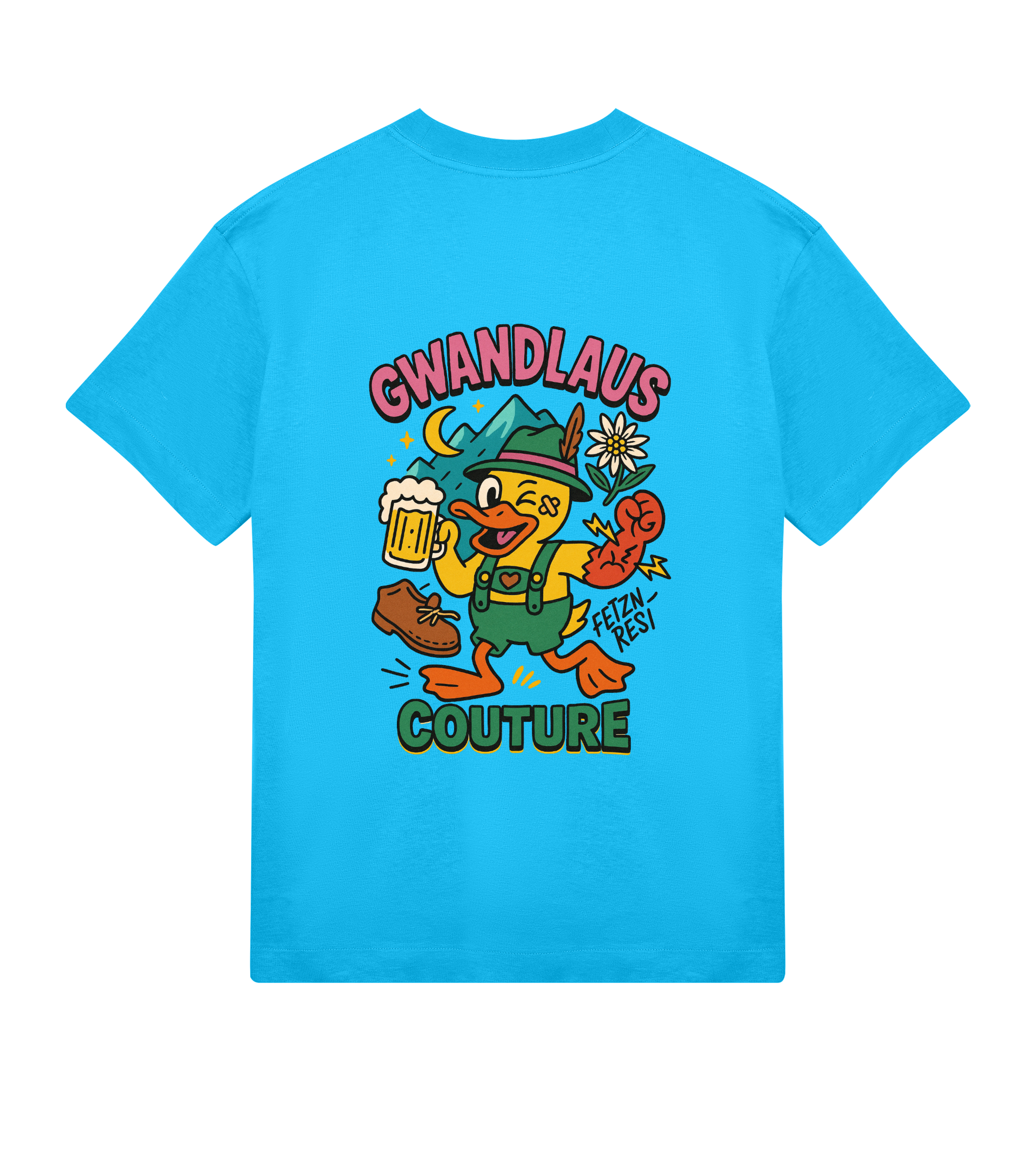 Mens Boxy Tee Crazy Duck